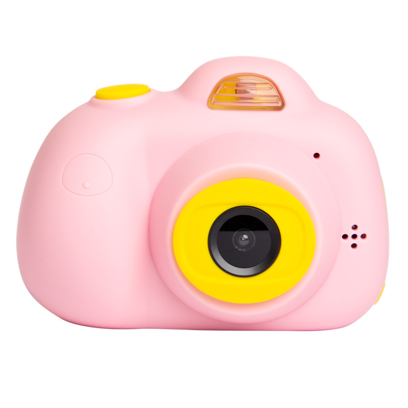 pink and yellow camera